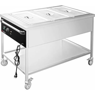 GGM Gastro Bainmaries - 3x GN 1/1 - Mobiele voedselverwarmer GGM Gastro Bainmaries - 3x GN 1/1 - Mobiele voedselverwarmer