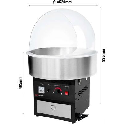 GGM Gastro - Suikerspinmachine 520mm - 950W - Zwart - Ø 520 mm - Bescherming GGM Gastro - Suikerspinmachine 520mm - 950W - Zwart - Ø 520 mm - Bescherming