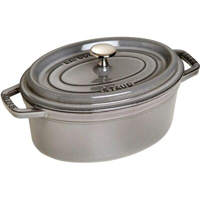 GGM Gastro - STAUB La Cocotte - Ovaal - 310mm - Grijs - Gietijzer GGM Gastro - STAUB La Cocotte - Ovaal - 310mm - Grijs - Gietijzer