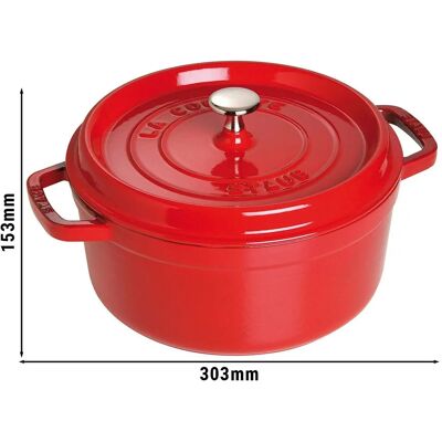 GGM Gastro - STAUB LA COCOTTE - Cocotte - Ø 240mm - Fonte - Rouge cerise GGM Gastro - STAUB LA COCOTTE - Cocotte - Ø 240mm - Fonte - Rouge cerise