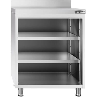 GGM Gastro - RVS Bar Tafel met 4 planken - 800x600 GGM Gastro - RVS Bar Tafel met 4 planken - 800x600