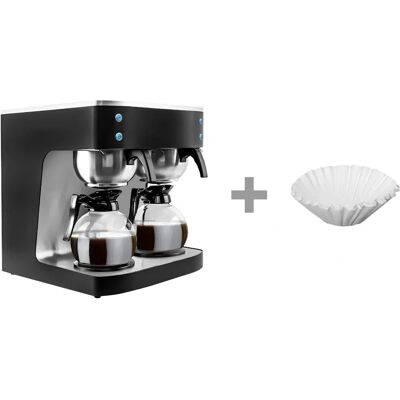 GGM Gastro - Filterkoffiezetapparaat - 2x 1,8L - 4 kW - incl. Glazen Kannetjes GGM Gastro - Filterkoffiezetapparaat - 2x 1,8L - 4 kW - incl. Glazen Kannetjes