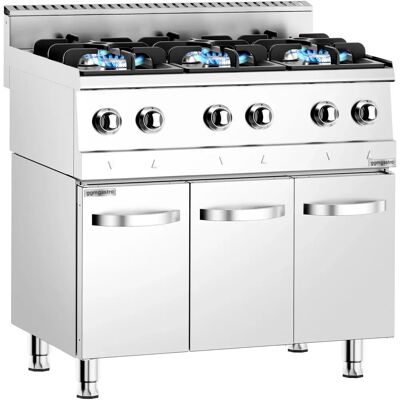 GGM Gastro gasfornuis - 36 kW - 6 branders - Roestvrij staal - Professioneel gebruik GGM Gastro gasfornuis - 36 kW - 6 branders - Roestvrij staal - Professioneel gebruik