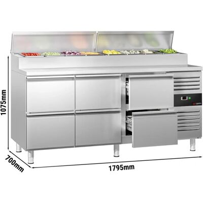 GGM Gastro - Voorbereidingstafel PREMIUM - 1795 mm - voor 8x GN 1/3 - 6 lades GGM Gastro - Voorbereidingstafel PREMIUM - 1795 mm - voor 8x GN 1/3 - 6 lades