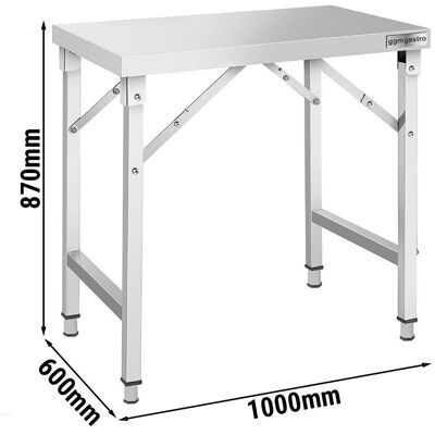GGM Gastro - ATK106K - Roestvrij staal - Opvouwbaar - Werktafel GGM Gastro - ATK106K - Roestvrij staal - Opvouwbaar - Werktafel