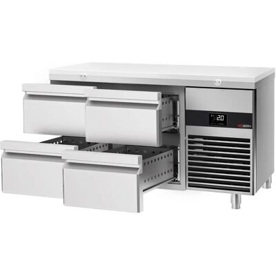 GGM Gastro Koelwerkbank PREMIUM - 1400x700mm - met 4 laden - Wit GGM Gastro Koelwerkbank PREMIUM - 1400x700mm - met 4 laden - Wit