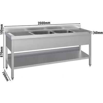 GGM Gastro ECO Spoelstation - RVS - Hoge capaciteit GGM Gastro ECO Spoelstation - RVS - Hoge capaciteit