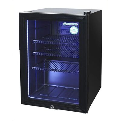 GGM Gastro GASTRO-COOL Mini Koelkast - 62L, Glazen Deur, LED Verlichting GGM Gastro GASTRO-COOL Mini Koelkast - 62L, Glazen Deur, LED Verlichting