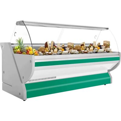 GGM Gastro - Koelvitrine 3000 mm - Groene voorzijde - Verlichting GGM Gastro - Koelvitrine 3000 mm - Groene voorzijde - Verlichting
