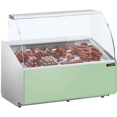 GGM Gastro - Koelvitrine 1300mm - Lichtgroene Voorkant & Zijden GGM Gastro - Koelvitrine 1300mm - Lichtgroene Voorkant & Zijden