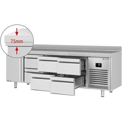 GGM Gastro - Table réfrigérée Premium PLUS 2452x600mm - 1 deur - 6 laden GGM Gastro - Table réfrigérée Premium PLUS 2452x600mm - 1 deur - 6 laden