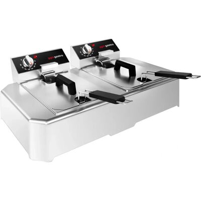 GGM Gastro - Dubbele frituur 5+5 L - 7.5 kW - Deep Fryer GGM Gastro - Dubbele frituur 5+5 L - 7.5 kW - Deep Fryer