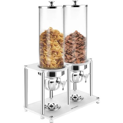 GGM Gastro - Graandispenser - 2x 3,7 L - Zilver - Dispenser GGM Gastro - Graandispenser - 2x 3,7 L - Zilver - Dispenser