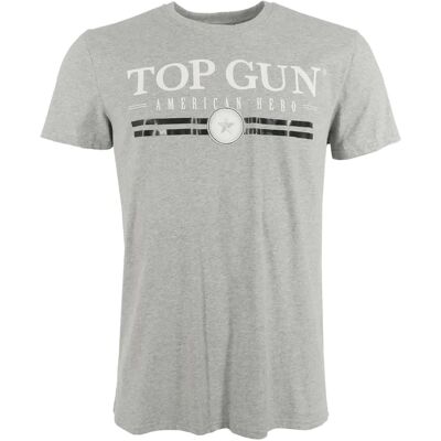 TOP GUN TG20201130 Grijs Melange Heren T-Shirt - T-Shirt TOP GUN TG20201130 Grijs Melange Heren T-Shirt - T-Shirt