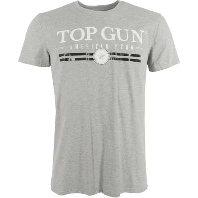 TOP GUN TG20201130 Grijs Kort Mouw T-Shirt - T-Shirt TOP GUN TG20201130 Grijs Kort Mouw T-Shirt - T-Shirt