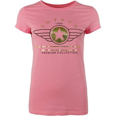 Top Gun TG20193050 Roze Kort T-Shirt - T-Shirt Top Gun TG20193050 Roze Kort T-Shirt - T-Shirt