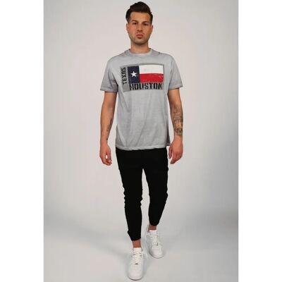 Top Gun Hellgrau Baumwoll T-Shirt - Shirts Top Gun Hellgrau Baumwoll T-Shirt - Shirts