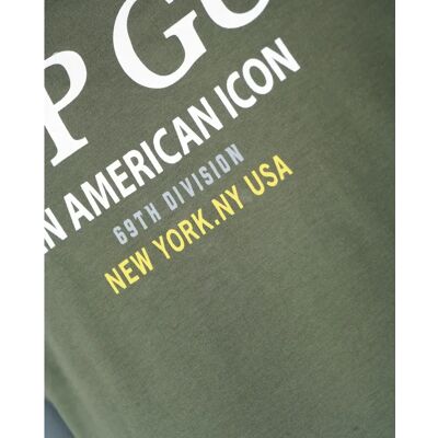 Top Gun 3XL Olijf Katoenen T-Shirt - Shirts Top Gun 3XL Olijf Katoenen T-Shirt - Shirts