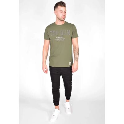 Top Gun TG20213006 3XL Groene T-Shirt - Casual Kleding Top Gun TG20213006 3XL Groene T-Shirt - Casual Kleding
