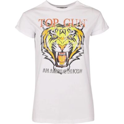 Top Gun TG20214002 Wit Kort Mouw T-Shirt - T-Shirt Top Gun TG20214002 Wit Kort Mouw T-Shirt - T-Shirt