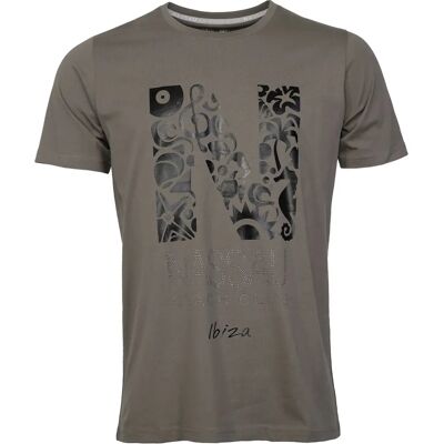 NASSAU BEACH 3XL Graues Baumwoll Casual T-Shirt - T-Shirt NASSAU BEACH 3XL Graues Baumwoll Casual T-Shirt - T-Shirt