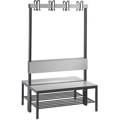 C+P Basic Plus Umkleidebank - Doppelseitig, HPL Sitz, Schuhregal C+P Basic Plus Umkleidebank - Doppelseitig, HPL Sitz, Schuhregal