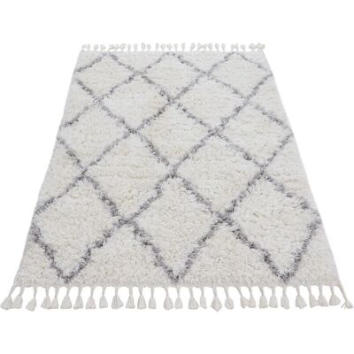 CARPETFINE Eddy Weiß Hochflor Teppich - Teppich CARPETFINE Eddy Weiß Hochflor Teppich - Teppich
