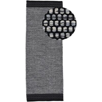 CARPETFINE Kelim Mia Grau Teppich - 80x350cm, Handgewebt, Wendbar CARPETFINE Kelim Mia Grau Teppich - 80x350cm, Handgewebt, Wendbar