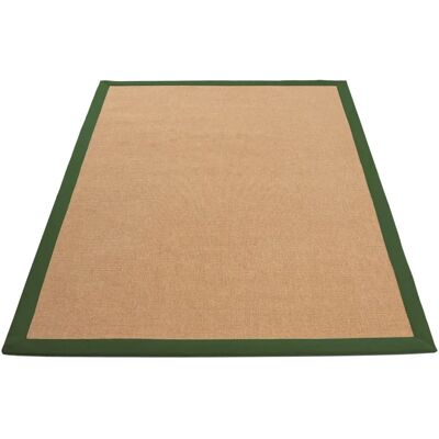 Carpetfine Sisal Grüner Teppich mit Bordüre - Teppich Carpetfine Sisal Grüner Teppich mit Bordüre - Teppich
