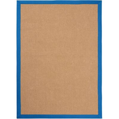 Carpetfine Sisal Blauer Teppich - Sisal Teppich mit Bordüre & Anti Rutsch Carpetfine Sisal Blauer Teppich - Sisal Teppich mit Bordüre & Anti Rutsch