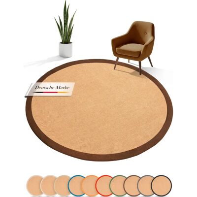 CARPETFINE Sisal Rundteppich - Natur, Handgewebt, 200cm CARPETFINE Sisal Rundteppich - Natur, Handgewebt, 200cm