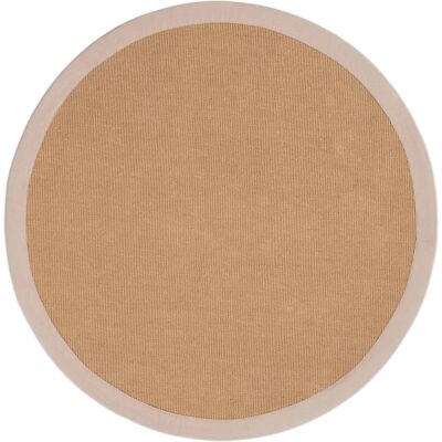 Carpetfine Sisal Rundteppich - Sisal Teppich, Beige, Ø 160cm, Handgewebt Carpetfine Sisal Rundteppich - Sisal Teppich, Beige, Ø 160cm, Handgewebt