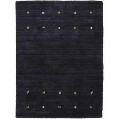 CARPETFINE Gabbeh Uni Schwarzer Teppich - Teppich CARPETFINE Gabbeh Uni Schwarzer Teppich - Teppich