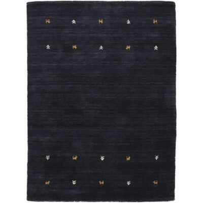 CARPETFINE Gabbeh Uni Handgewebter Teppich - Schwarz - 160x230cm CARPETFINE Gabbeh Uni Handgewebter Teppich - Schwarz - 160x230cm
