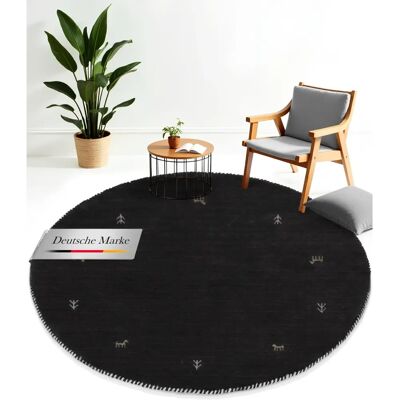 CARPETFINE Gabbeh Uni Wollrundteppich - Teppich CARPETFINE Gabbeh Uni Wollrundteppich - Teppich