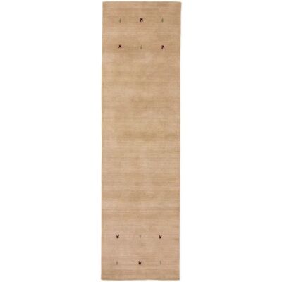 CARPETFINE Gabbeh Uni Handgewebter Teppich - Beige, 75x200cm, Wolle, Nomadenstil CARPETFINE Gabbeh Uni Handgewebter Teppich - Beige, 75x200cm, Wolle, Nomadenstil