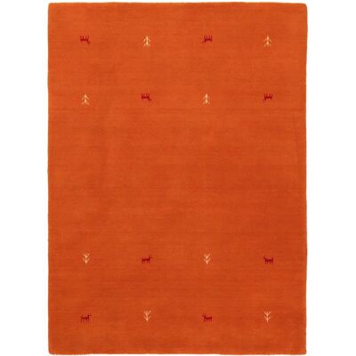 CARPETFINE Gabbeh Uni - Wollhandgewebter Teppich - 160x230cm - Orange CARPETFINE Gabbeh Uni - Wollhandgewebter Teppich - 160x230cm - Orange