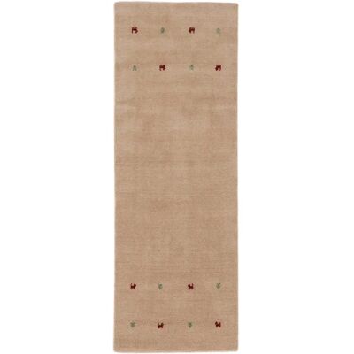 CARPETFINE Gabbeh Uni Beiger Teppich - 80cm x 400cm CARPETFINE Gabbeh Uni Beiger Teppich - 80cm x 400cm