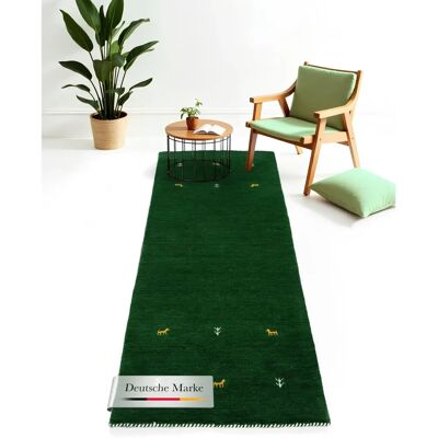 Carpetfine Gabbeh Uni Grüner Handgewebter Teppich - Teppich Carpetfine Gabbeh Uni Grüner Handgewebter Teppich - Teppich