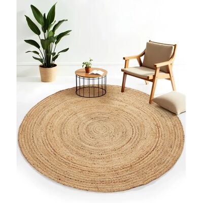 Carpetfine Nele Juteteppich - 150cm Rund Naturfaser Teppich Carpetfine Nele Juteteppich - 150cm Rund Naturfaser Teppich