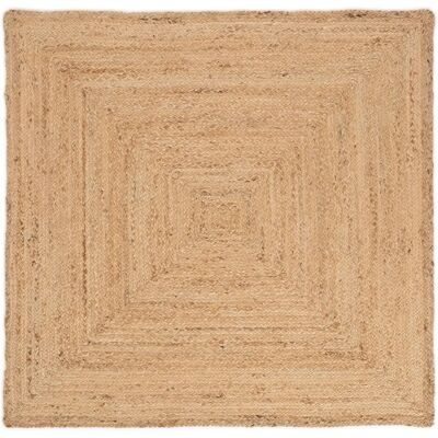 Carpetfine Nele Handgewebter Juteteppich - Rechteckig 200x200cm - Natur Beige - Teppich Carpetfine Nele Handgewebter Juteteppich - Rechteckig 200x200cm - Natur Beige - Teppich