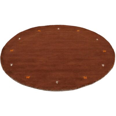 Carpetfine Gabbeh Uni Braune runder Teppich - Teppich Carpetfine Gabbeh Uni Braune runder Teppich - Teppich