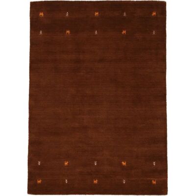 Carpetfine Gabbeh Uni Handgewebter Teppich - Braun, 240x340cm, Tiermotive Carpetfine Gabbeh Uni Handgewebter Teppich - Braun, 240x340cm, Tiermotive