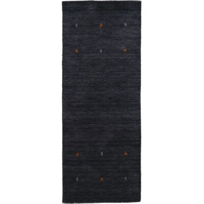 Carpetfine Gabbeh Uni Schwarzer Handgewebter Teppich - Teppich Carpetfine Gabbeh Uni Schwarzer Handgewebter Teppich - Teppich