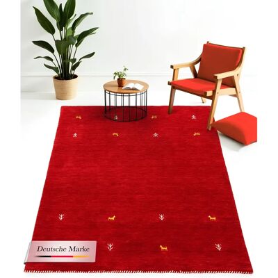 CARPETFINE - Gabbeh Uni - rot - 60x90 cm - Rug CARPETFINE - Gabbeh Uni - rot - 60x90 cm - Rug