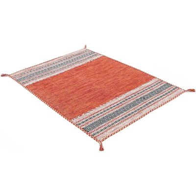 CARPETFINE Kelim Azizi - Wendeteppich Orange Wolle 240x340cm - Teppich CARPETFINE Kelim Azizi - Wendeteppich Orange Wolle 240x340cm - Teppich