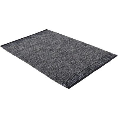 CARPETFINE Kelim Mia Handgewebter Teppich - Moderner Schwarzer Baumwollteppich CARPETFINE Kelim Mia Handgewebter Teppich - Moderner Schwarzer Baumwollteppich