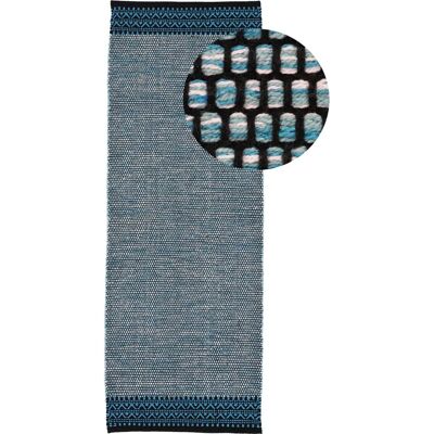 Carpetfine Kelim Mia Blau - Wendeteppich Handgewebt Carpetfine Kelim Mia Blau - Wendeteppich Handgewebt