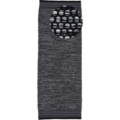 CarpetFINE Kelim Mia Teppich - 80x300 cm, Schwarz, Handgewebt - Teppich CarpetFINE Kelim Mia Teppich - 80x300 cm, Schwarz, Handgewebt - Teppich