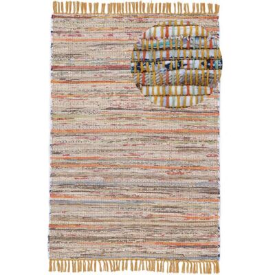 CARPETFINE Kelim Chindi Handgewebter Recycelter Teppich - Teppich CARPETFINE Kelim Chindi Handgewebter Recycelter Teppich - Teppich